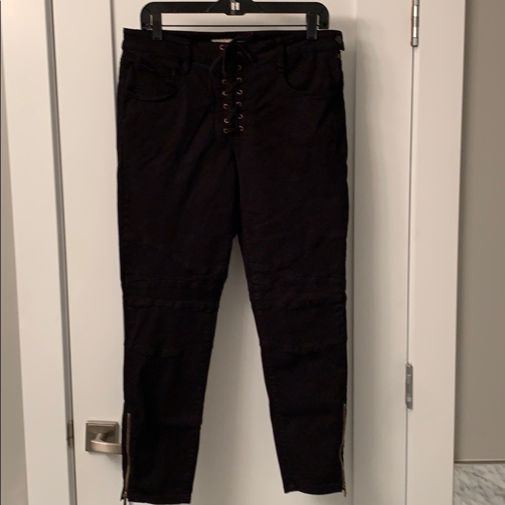 Joie high waisted lace-up fly cargo pants